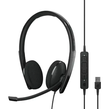 Sluchátka EPOS Headset Headset otevřená (On Ear) kabelová stereo černá Potlačení hluku regulace hlasitosti, Vypnutí zvuku mikrofonu telefon