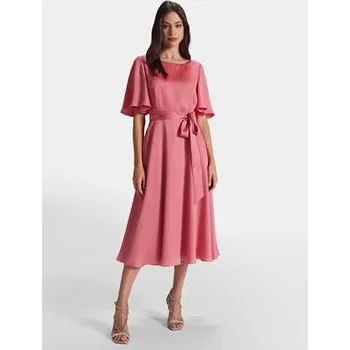 Dámské šaty Swing Koktejlové šaty 5AG14500 Růžová Regular Fit 42