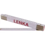 Metr skládací 2m LENKA (PROFI,bílý,dřevo)