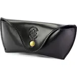 Černé kožené pouzdro na brýle Florence