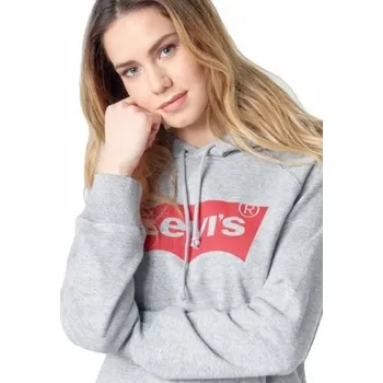 Dámská mikina VEL. XS LEVI'S MIKINA DÁMSKÁ šedá sportovní pohodlná bavlněná klokanka módní