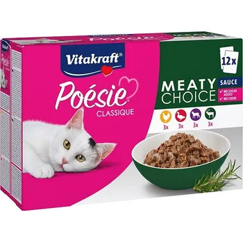 Krmivo pro kočku Vitakraft Poésie Classique kapsičky Chicken/Duck/Lamb/Game 12x 85 g