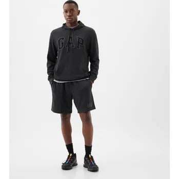 Pánské kraťasy Šortky GAP French Terry Logo Shorts B85 Charcoal Heather Grey L