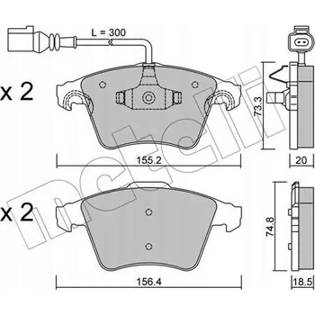 Brzdová destička Metelli 22-0552-2 Sada brzdových destiček, kotoučové brzdy