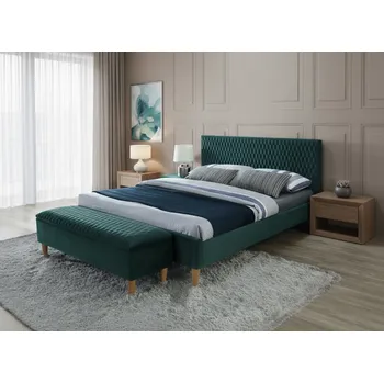 Postel Signal Manželská postel AZURRO VELVET | zelená 160 x 200 cm