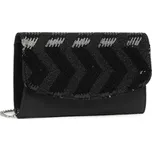 Miss Lulu Večerní kabelka psaníčko do ruky a přes rameno černá