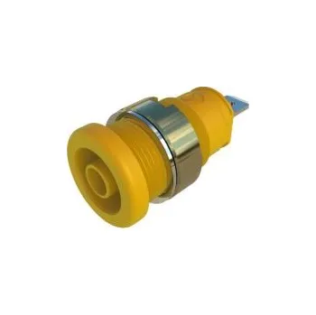 Elektrická zásuvka Banánková zásuvka, 25A, 4 mm, Žlutá, Samice Zásuvka na banánky