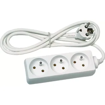 Prodlužovací kabel Prodlužovací kabel bílý 3 zásuvky | 230 V / 3 m