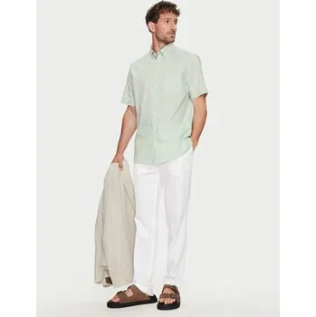 Pánské oblečení Bugatti Košile 9450 58330A Zelená Regular Fit M