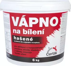 Vápno na bílení, hašená vápenná barva, Čerťák, 6 kg