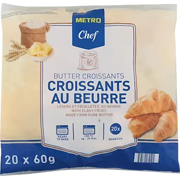 METRO Chef Croissant máslový mražený 1,2 kg