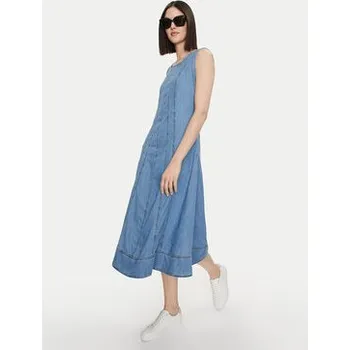 Dámské šaty United Colors Of Benetton Džínové šaty 4SULDV087 Modrá Regular Fit XS