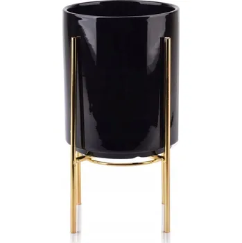Květináč Květináč 15,5 x 13 cm keramický černý
