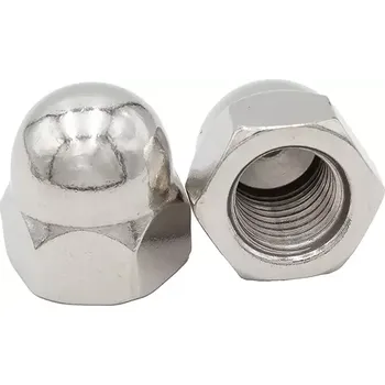 Spojovací materiál Matice DIN 1587 mosaz/chrom M3