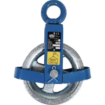 Jištění Kladka zednická s okem 125mm 500kg lak.