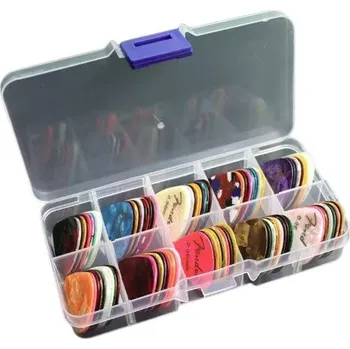 Strunný nástroj Sada kytarových trsátek 1,5 mm s úložným boxem