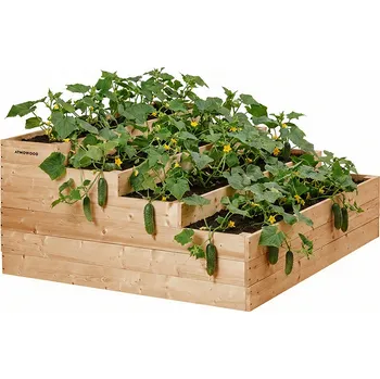 ATMOWOOD 4-patrový modřínový záhon 120 x 120 x 60 cm