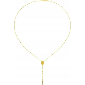 Náhrdelník RŮŽENEC NÁHRDELNÍK POZLÁCENÉ STŘÍBRO 925 TAJEMSTVÍ RŮŽENCE