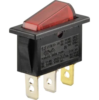 vypínač TRU COMPONENTS 1587529 kolébkový spínač TC-R13-70B-01 RT 250 V/AC 10 A 1x vyp/zap s aretací 1 ks