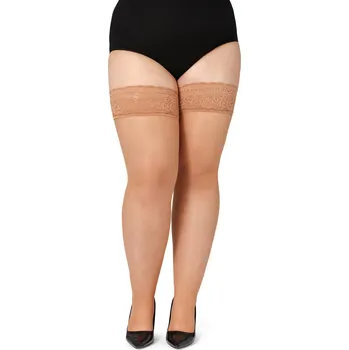 Dámské punčochy Bellivalini Dámské samodržící punčochy 20 DEN Plus Size BLV-GI-1126 4XL