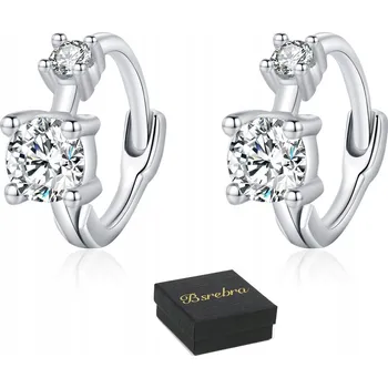 Náušnice Stříbrné Náušnice RYZOST 925 KOLEČKA RÁFKY STŘÍBRO KOLEČKA se zirkony Dámské