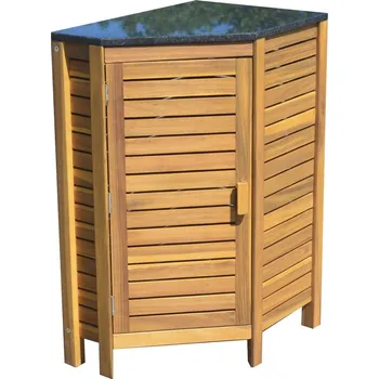 Servírovací stolek Sunfun Diana Kuchyňský modul, 52 × 87 × 60 cm, dřevo z akácie, žula 1302822