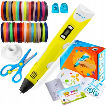 3D PROPISKA pro děti Sada 3D PEN 110M NÁHRADNÍCH BALÍČKŮ Příslušenství ŽLUTÉ