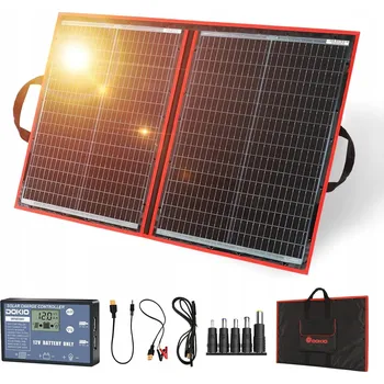 solární panel SOLÁRNÍ FOTOVOLTAICKÝ PANEL PŘENOSNÝ KEMPINGOVÝ DOKIO 110W 18V