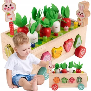 Dřevěná hračka Puzzle dřevěné KIDINO vícebarevné vzdělávací od 3 let