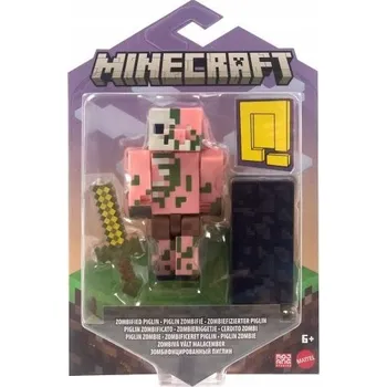 Minecraft Zombie Piglin FIGURKA 8 cm Build-A-Portal Meč Příslušenství SADA