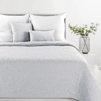 Přehoz na lůžko Přehoz na postel LEN4 - stříbrný Rozměr přehozu (šířka x délka): 170x210cm