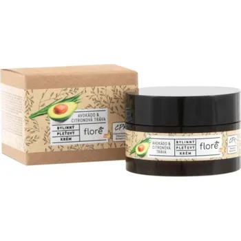 Pleťový krém Floré Bylinný pleťový krém avokádo & citronová tráva 50 ml
