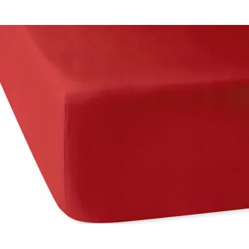 Prostěradlo Prostěradlo s gumou 200x220 bavlněný satén červené