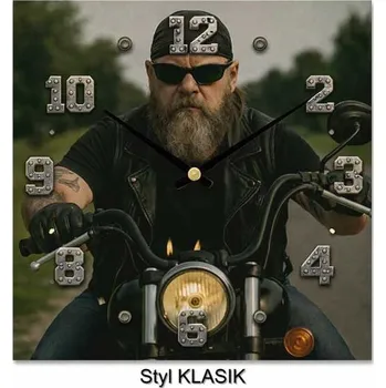 Hodiny Hodiny z vlastní fotografie – industriální ciferník - 20x20 cm / Plast / Přehnané rysy