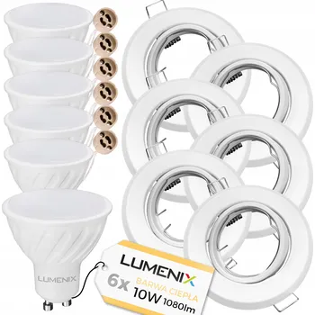 Žárovka Stropní svítidlo zapuštěné Lumenix 10 W patice GU10 bílé