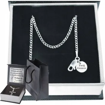 Řetízek Pánský Řetízek ze sterlingového stříbra Ryzost 925 s Pancr lemem a Gravírování