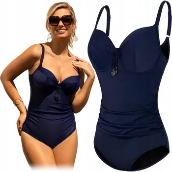 Dámské plavky Jednodílné zeštíhlující plavky 80D XL 42 Dámské monokini