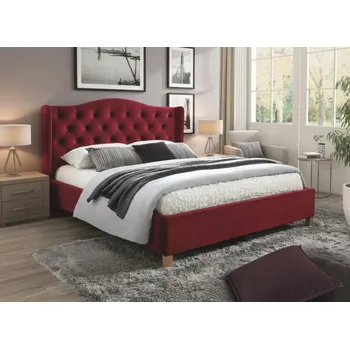 Postel Signal Manželská postel ASPEN VELVET | bordó 160 x 200 cm