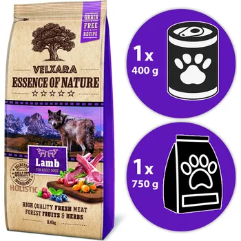 Krmivo pro psa Velxara Essence of Nature GF dog monoprotein lamb 11,4 kg + DÁRKY VELXARA
