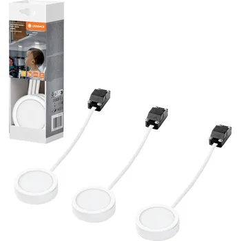 Bodové svítidlo LEDVANCE Undercabinet Spot Puck 65mm 3 x 3W 830 White LED svítidlo zápustné 3.00 W teplá bílá bílá