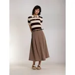 Sinsay - Rozšířená midi sukně s páskem - hnědá - 259GZ-84X - 259GZ-84X-XL