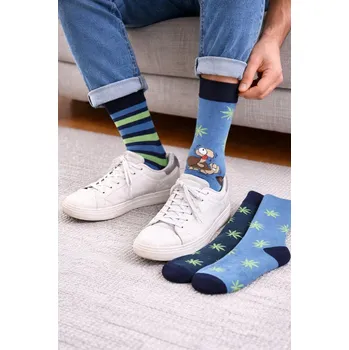 Sada pánského spodního prádla Pánské ponožky Cornette Premium A58 A'3 39-47 džínovina 45-47