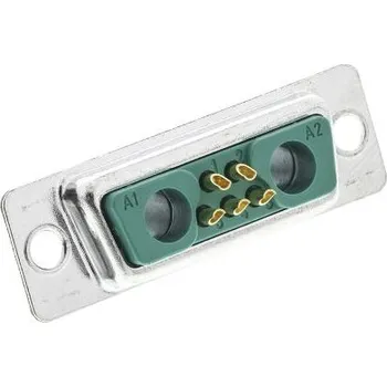 Video redukce Konektor D-Sub, orientace těla: Rovný, počet kontaktů: 7, Montáž na panel, Samice Smíšené kontakty D-Sub A, 5A 7W2