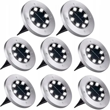 Venkovní osvětlení ZAHRADNÍ SOLÁRNÍ SVĚTLA BÍLÁ ZAPICHOVACÍ LED 8 KS