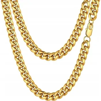 Náhrdelník ZLATÝ PANCR NÁHRDELNÍK OCEL 316 L 6 MM 50 CM