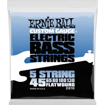 Struna pro kytaru a smyčcový nástroj Ernie Ball 2810 Flat Wound 45-130 - Struny na baskytaru