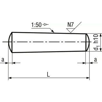 Kolík kuželový ISO 2339 ocel 6x26