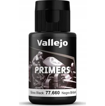 Modelářská barva Základní barva Vallejo Surface Primer Gloss Black, černá, 32 ml