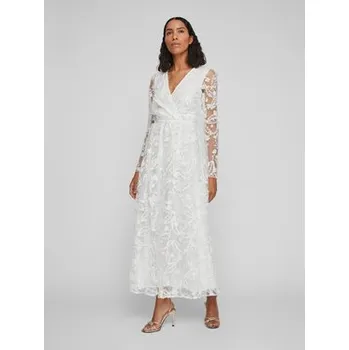 Dámské šaty Vila Večerní šaty Wedy 14083840 Bílá Regular Fit 34