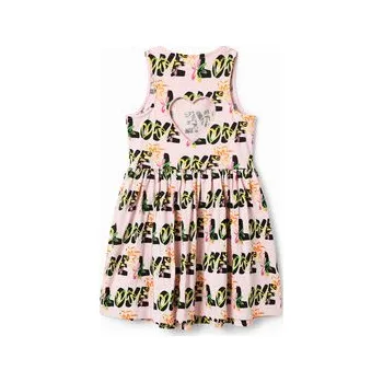 Dámské šaty Desigual Každodenní šaty 23SGVK11 Růžová Regular Fit 7_8Y